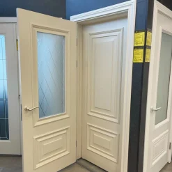 درب MDF سفید کلاسیک شیشهخور مدل الماسی کد 30283 11 درب MDF سفید کلاسیک شیشهخور مدل الماسی