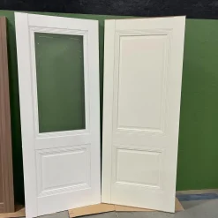 درب MDF سفید با پنل سبز زیتونی مدل نئوکلاسیک کد 30288 11 درب MDF سفید با پنل سبز زیتونی