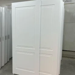 درب اتاقی MDF سفید مدل دو‌قاب ساده کلاسیک