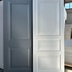 درب اتاقی MDF سفید طرح سه‌قاب با ابزار شیار عمودی