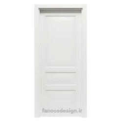 درب MDF نئوکلاسیک سفید با قاب ساده سه‌تکه کد 30297
