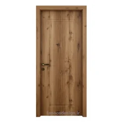 درب اتاقی چوبی طرح بلوط طبیعی با فریم همرنگ کد 30423