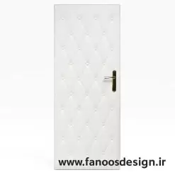 خرید درب آکوستیک چرمی سفید | درب عایق صدا لوکس