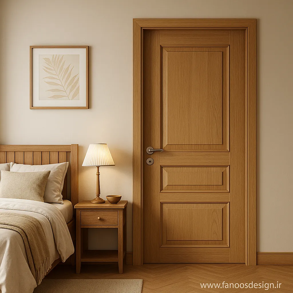 جدیدترین مدلهای درب ۲۰۲۵؛ از طرح چوب تا مدرن مشکی 4 fanoosdesign 1 | فانوس دیزاین تولید کننده انواع درب اتاق ، ضد سرقت، درب ورودی و ضد آل