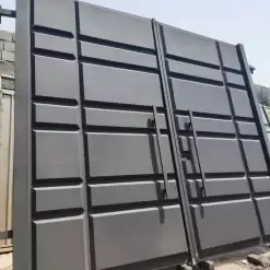 درب حیاط مدرن مشکی با طراحی مینیمال - کد 30182 7 درب حیاط مدرن مشکی با طراحی مینیمال - کد 30182