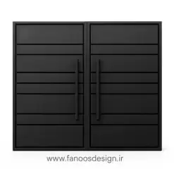 درب حیاط مدرن مشکی با طراحی مینیمال - کد 30182