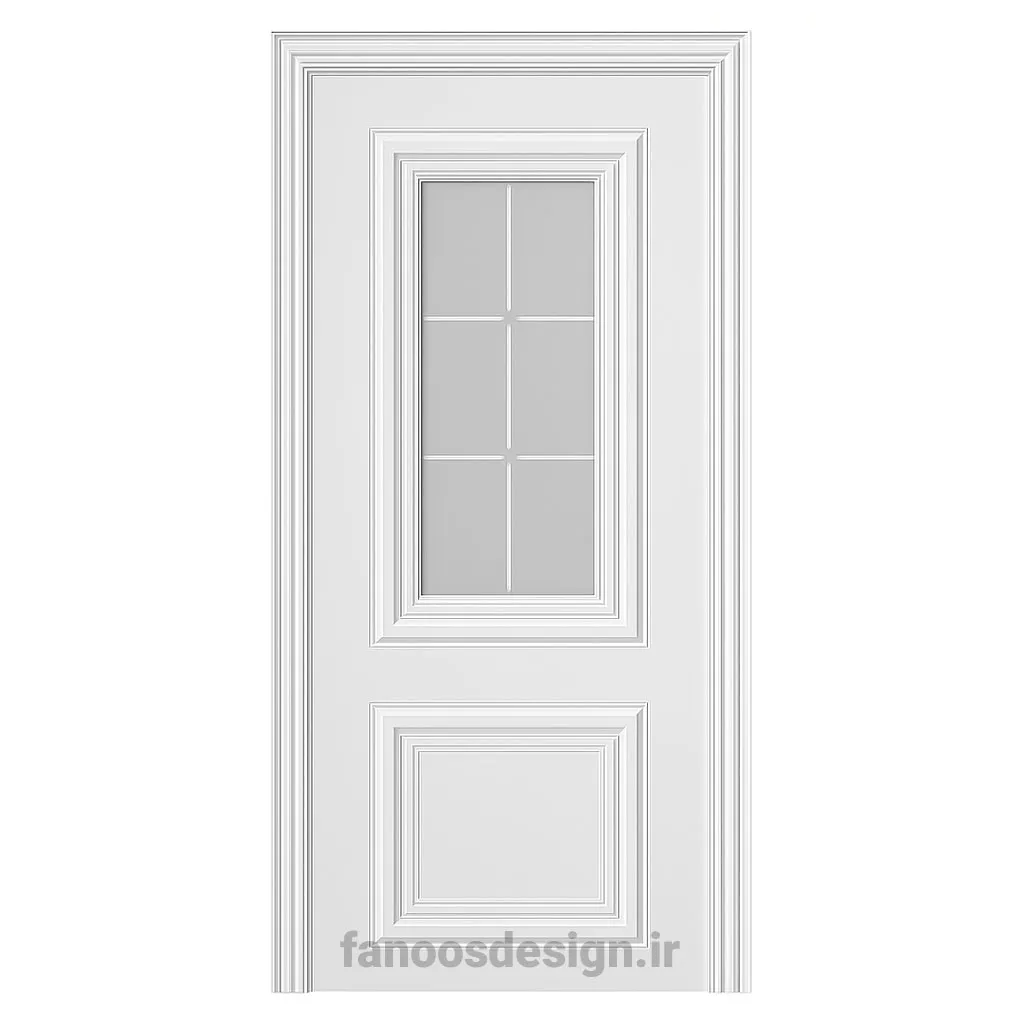 درب داخلی سفید با شیشه مشبک طرح الماس کد 30613 1 درب داخلی سفید با شیشه مشبک طرح الماس کد 30613