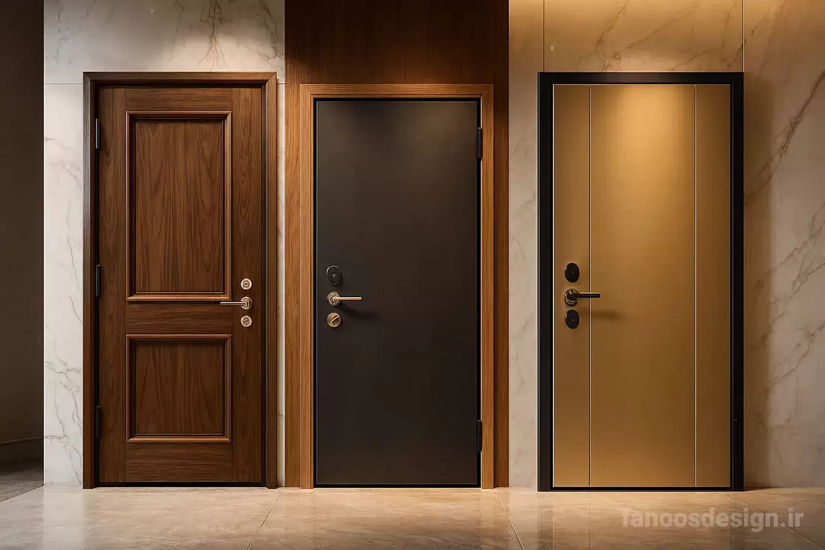 راهنمای کامل انتخاب درب ضد سرقت؛ ویژگیها، استانداردها، قیمت و نکات مهم خرید 4 درب ضد سرقت مناسب کدام سبک دکوراسیون