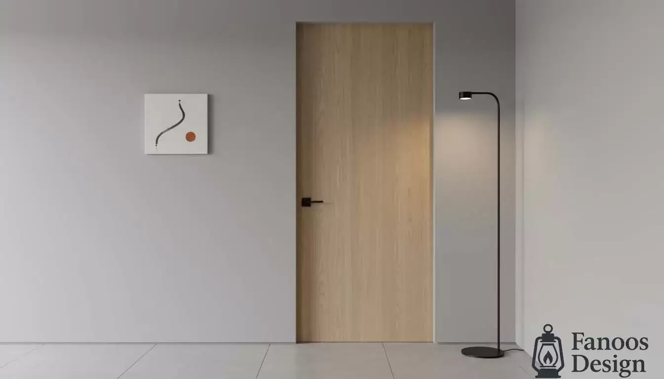 انتخاب درب مناسب دکوراسیون مینیمال؛ راهنمای کامل برای دربهای فلت، سفید و مدرن 3 Choosing the right door for minimalist decoration 4 | فانوس دیزاین تولید کننده انواع درب اتاق ، ضد سرقت، درب ورودی و ضد آل