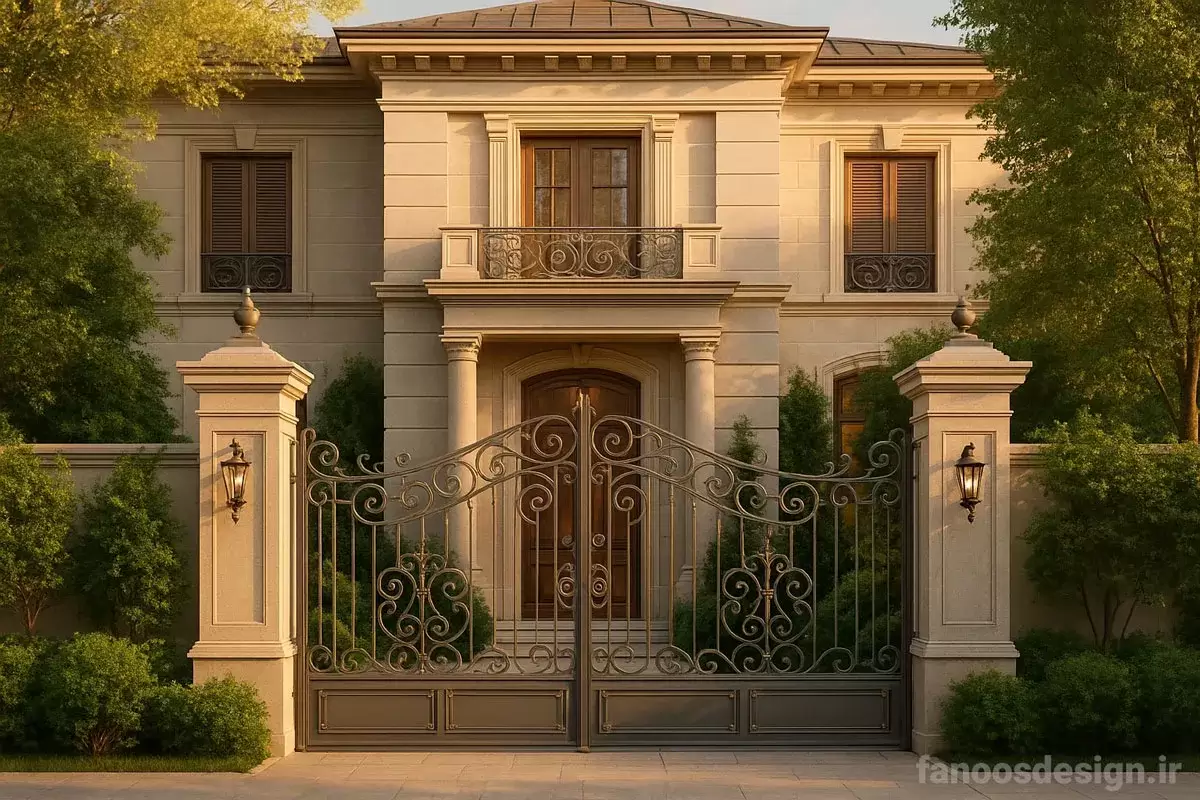 Classic metal patio door 3 | فانوس دیزاین تولید کننده انواع درب اتاق ، ضد سرقت، درب ورودی و ضد آل