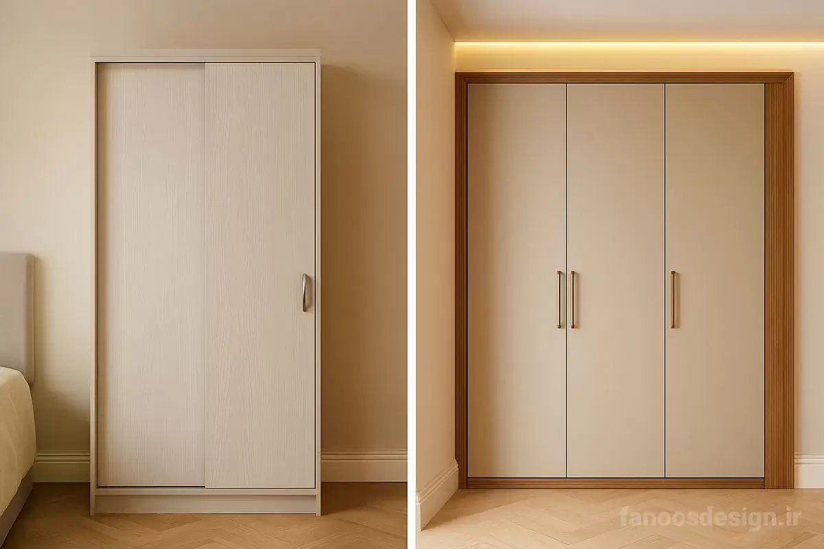 انتخاب اشتباه بین کمد ریلی و لولایی