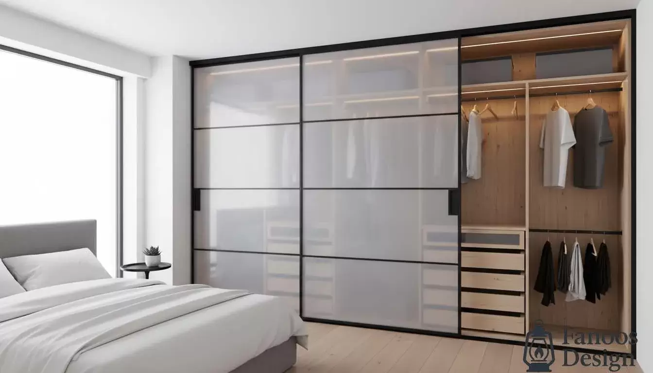 Comparing rail and hinged wardrobes 2 | فانوس دیزاین تولید کننده انواع درب اتاق ، ضد سرقت، درب ورودی و ضد آل
