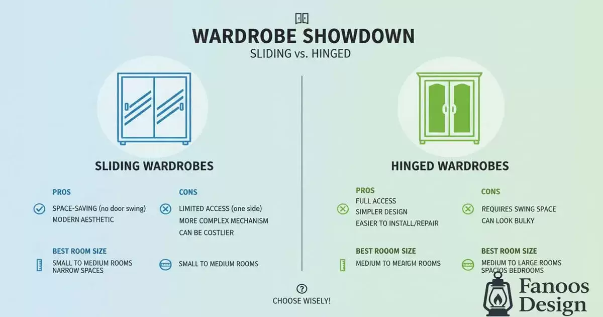 مقایسه کمد دیواری ریلی و لولایی؛ کدام بهتر است و برای چه فضایی مناسب‌تر است؟