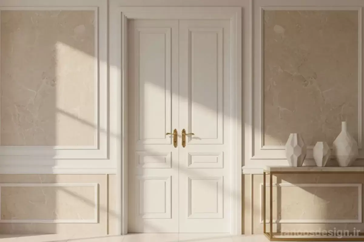 Door color in classic decoration 2 | فانوس دیزاین تولید کننده انواع درب اتاق ، ضد سرقت، درب ورودی و ضد آل