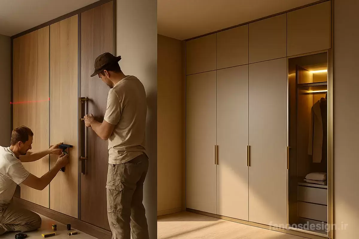 ۴. مهم‌ترین نکات نگهداری از کمد دیواری