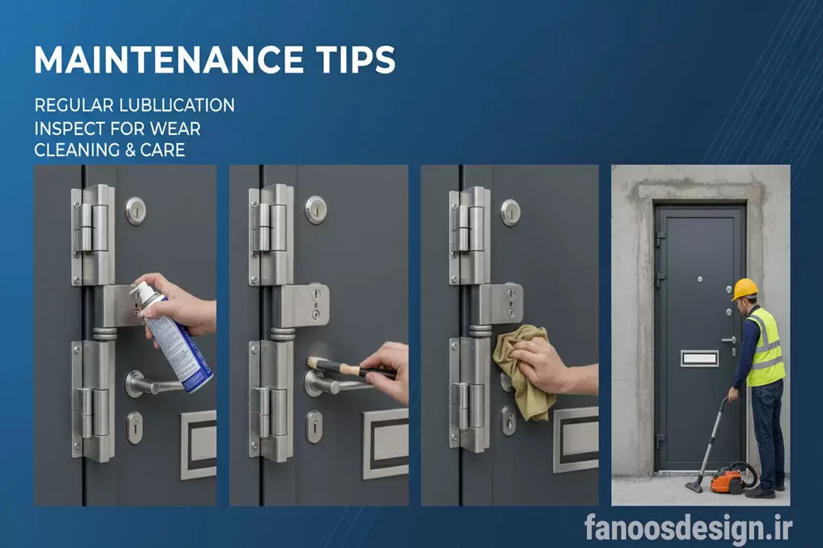 نصب و نگهداری درب ضد سرقت؛ راهنمای کامل برای عملکرد بهتر و عمر طولانیتر 4 راهکارهای افزایش عمر درب ضد سرقت