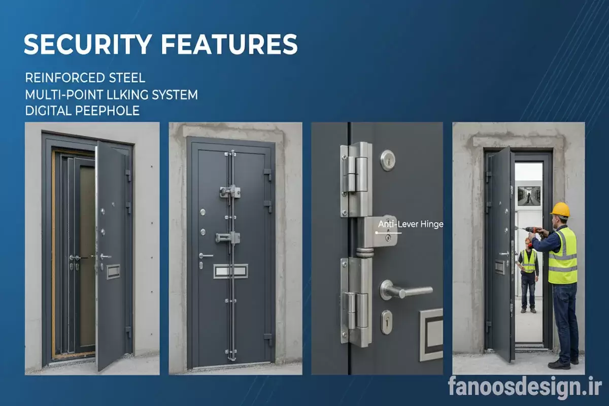 نصب و نگهداری درب ضد سرقت؛ راهنمای کامل برای عملکرد بهتر و عمر طولانیتر 2 نصب درست درب ضد سرقت