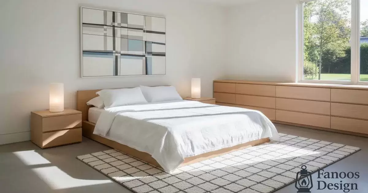 اتاق خواب مینیمال سفید؛ راهنمای کامل طراحی، رنگ، چیدمان و انتخاب درب 1 اتاق خواب مینیمال سفید؛ راهنمای کامل طراحی، رنگ، چیدمان و انتخاب درب