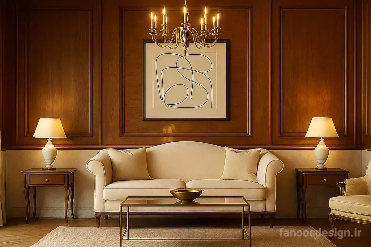 Neoclassical reception decoration 2 2 | فانوس دیزاین تولید کننده انواع درب اتاق ، ضد سرقت، درب ورودی و ضد آل