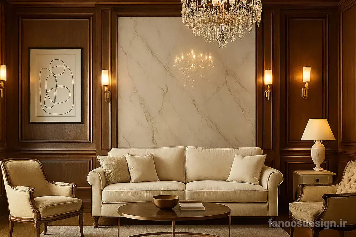 دکوراسیون پذیرایی نئوکلاسیک