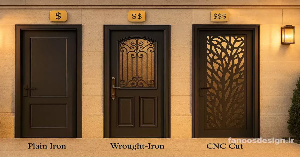 درب فلزی فانوس دیزاین