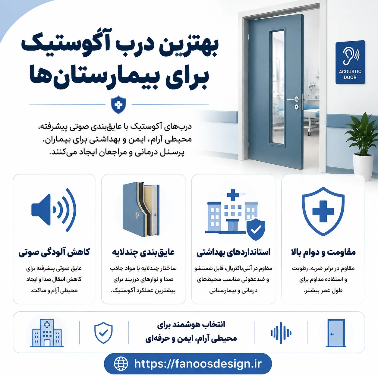 بهترین درب آکوستیک برای بیمارستان‌ها