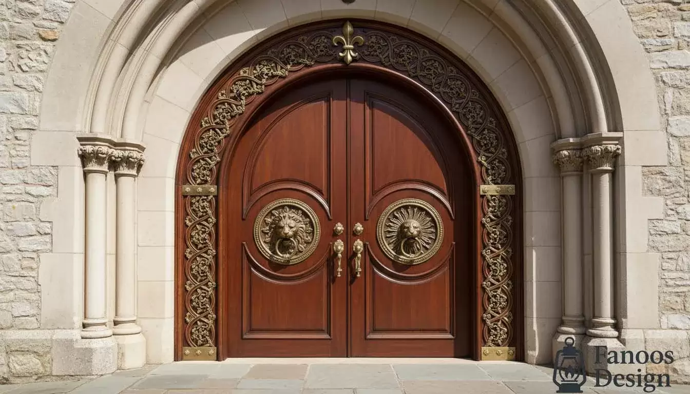 The best classic entrance door models for luxury building facades 1 1 | فانوس دیزاین تولید کننده انواع درب اتاق ، ضد سرقت، درب ورودی و ضد آل