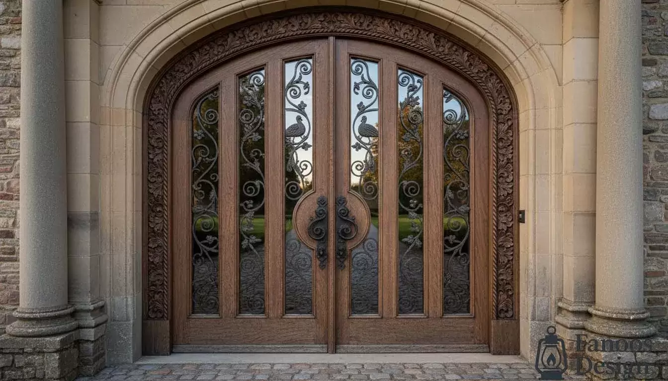 The best classic entrance door models for luxury building facades 2 1 | فانوس دیزاین تولید کننده انواع درب اتاق ، ضد سرقت، درب ورودی و ضد آل