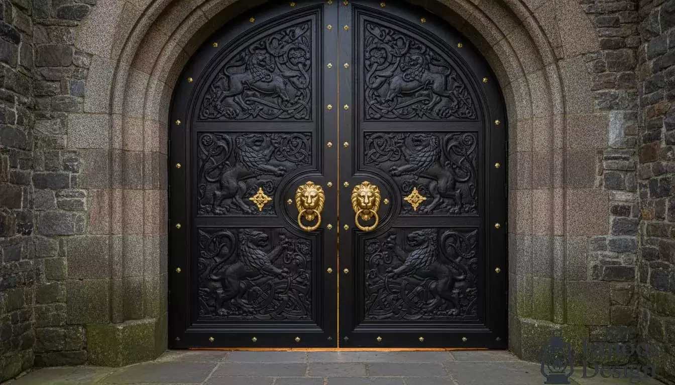 The best classic entrance door models for luxury building facades 4 | فانوس دیزاین تولید کننده انواع درب اتاق ، ضد سرقت، درب ورودی و ضد آل