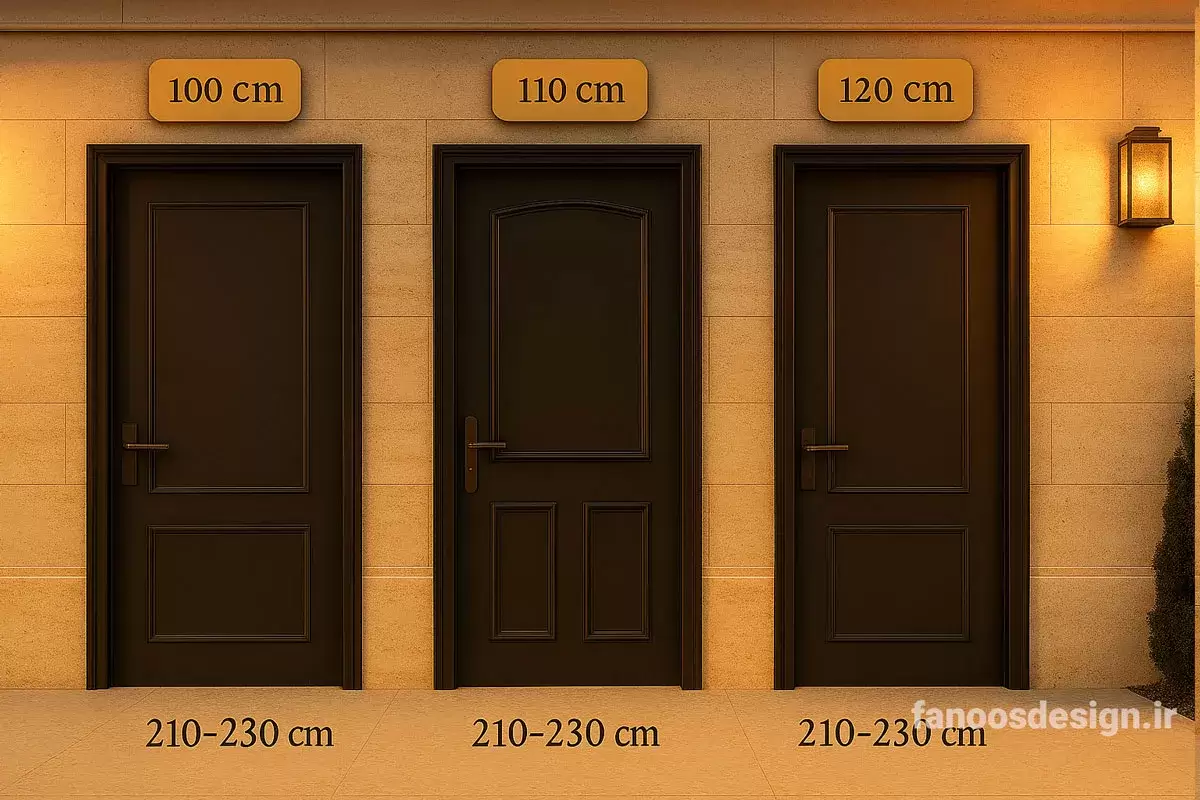 بهترین ابعاد، نصب و چارچوب مناسب برای درب آهنی حیاط؛ راهنمای کامل انتخاب و اجرای استاندارد 4 The best dimensions 4 | فانوس دیزاین تولید کننده انواع درب اتاق ، ضد سرقت، درب ورودی و ضد آل