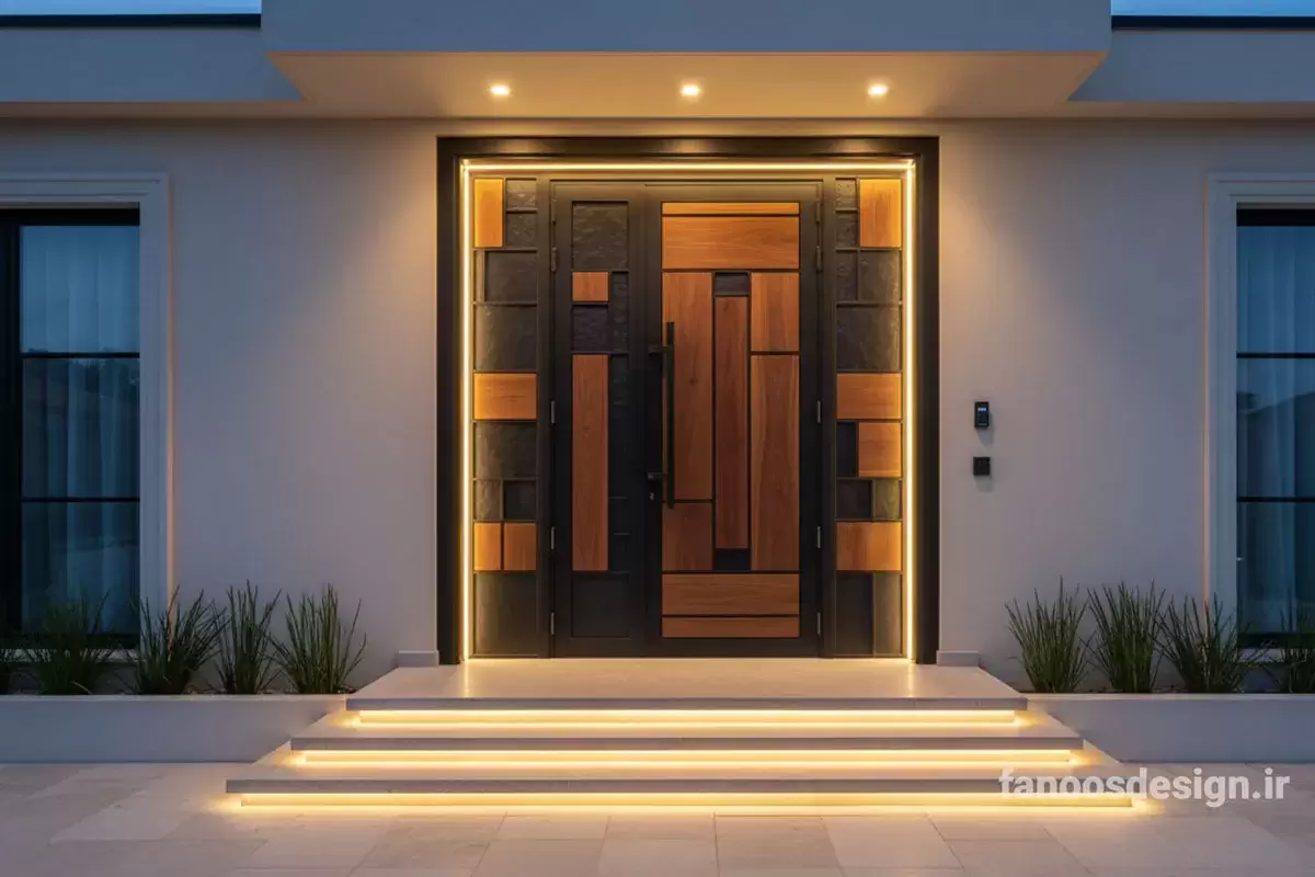 درب آهنی مدرن برای حیاط