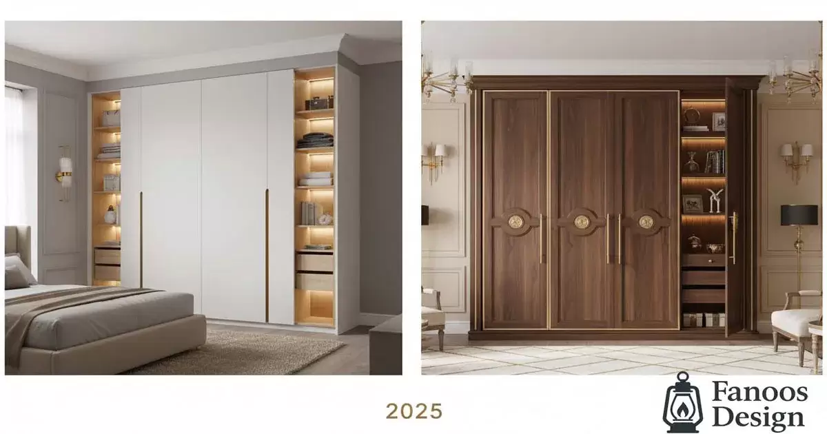 بهترین مدل‌های کمد دیواری برای اتاق خواب و پذیرایی در سال ۱۴۰۴