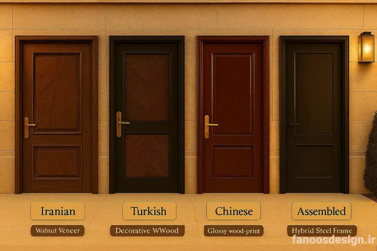 The difference between Iranian and imported anti theft doors 2 | فانوس دیزاین تولید کننده انواع درب اتاق ، ضد سرقت، درب ورودی و ضد آل