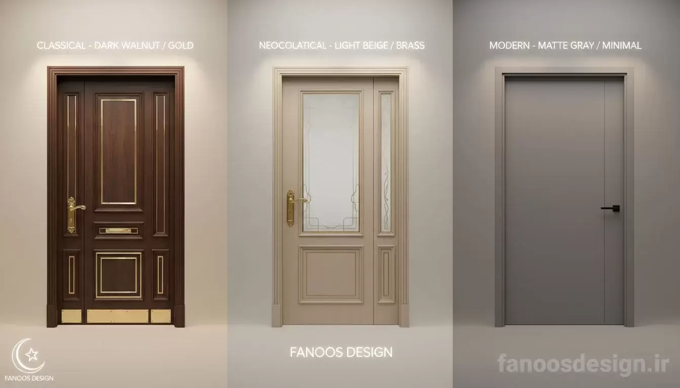 The difference between classical decoration 4 | فانوس دیزاین تولید کننده انواع درب اتاق ، ضد سرقت، درب ورودی و ضد آل