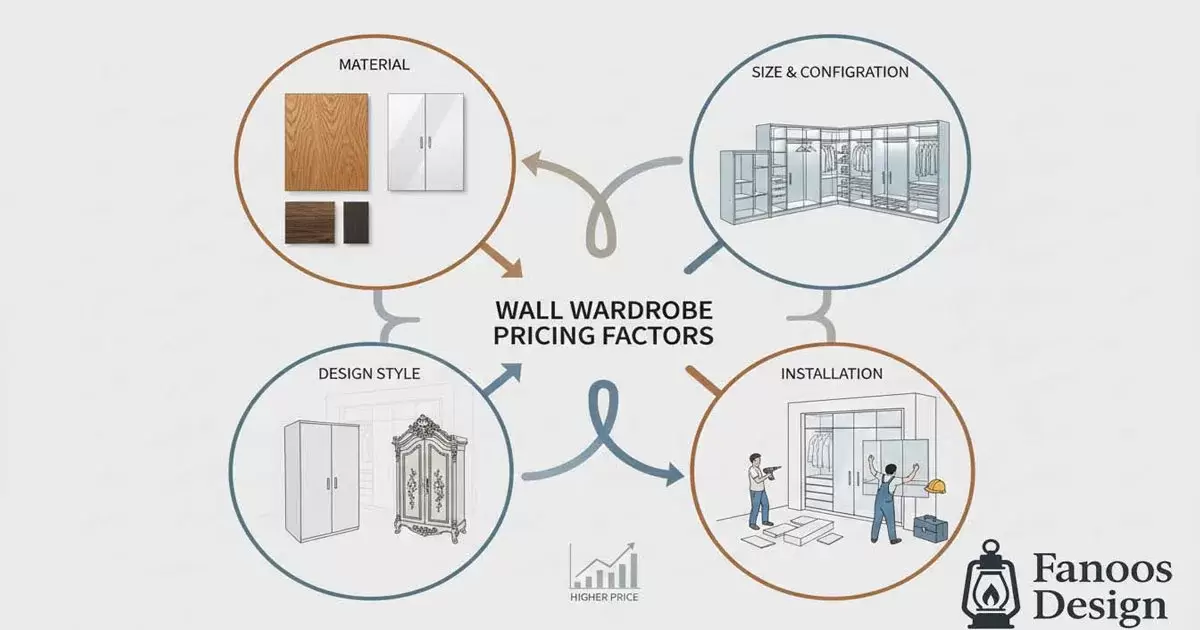 قیمت کمد دیواری؛ عوامل مؤثر، جدول قیمت ۱۴۰۴ و راهنمای کامل خرید 1 قیمت کمد دیواری؛ عوامل مختلف، جدول قیمت ۱۴۰۴ و راهنمای کامل خرید