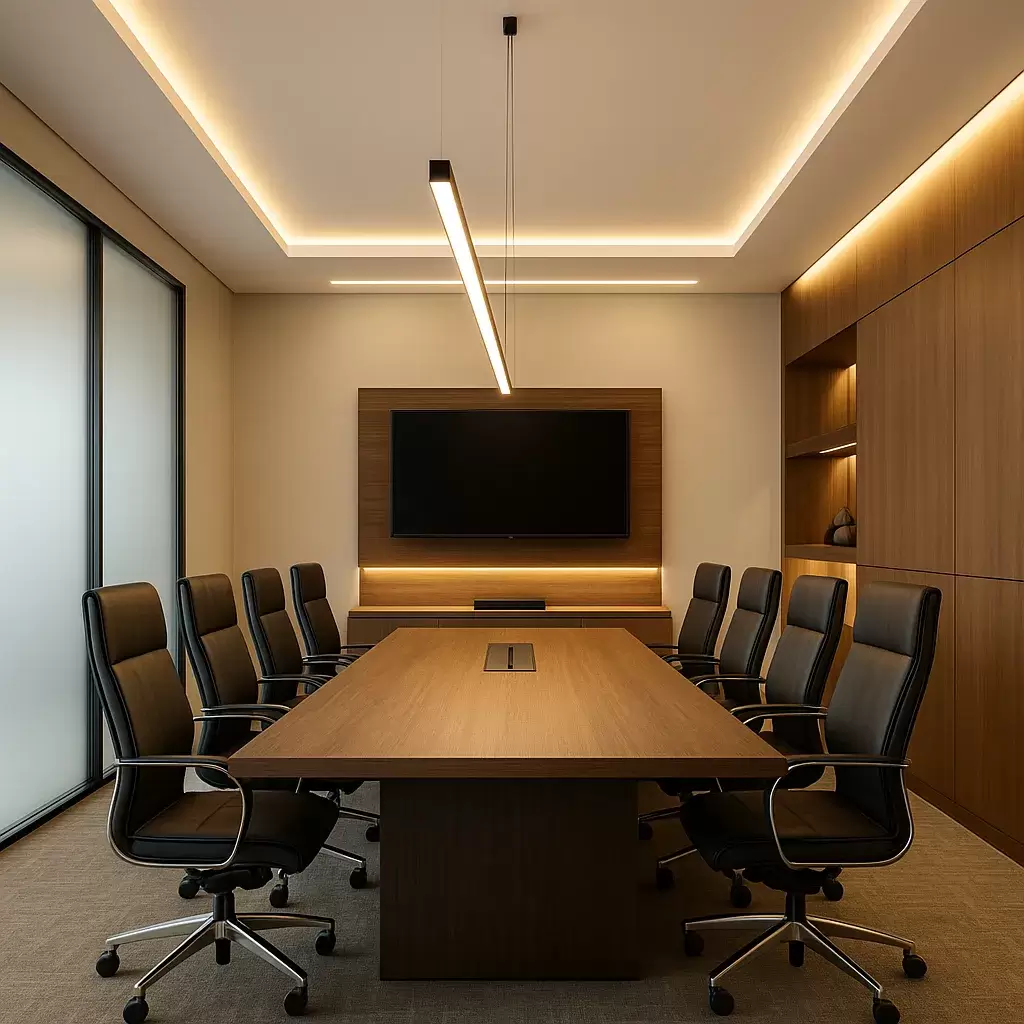 نورپردازی اتاق جلسه اداری | بهترین روش‌ها برای روشنایی جلسات و ارائه‌ها