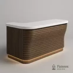 کانتر پذیرش هتل مدل Curved Wave (طراحی منحنی موجی)