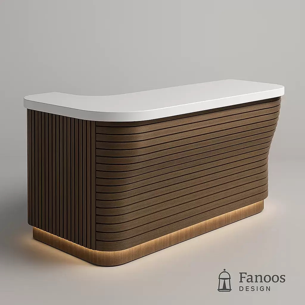 کانتر پذیرش هتل مدل Curved Wave (طراحی منحنی موجی) 1 کانتر پذیرش هتل مدل Curved Wave (طراحی منحنی موجی)