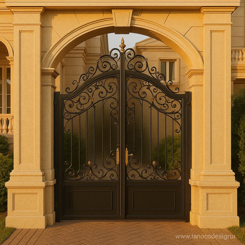 درب حیاط فلزی کلاسیک