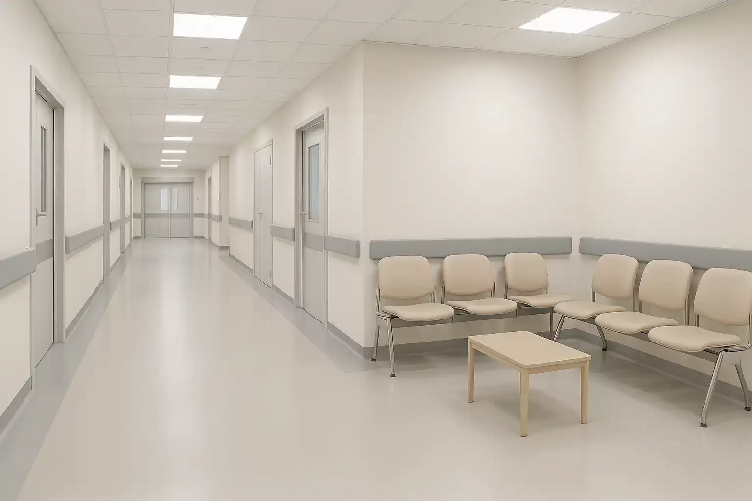 طراحی راهرو و فضای انتظار بیمارستان