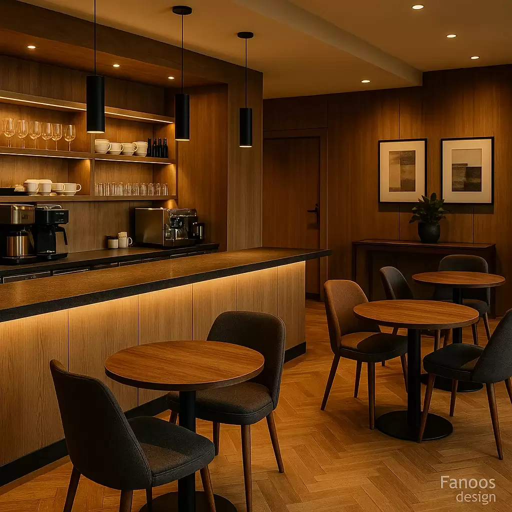 طراحی کافی‌شاپ داخل هتل؛ خلق فضایی گرم، لوکس و سودآور برای مهمانان