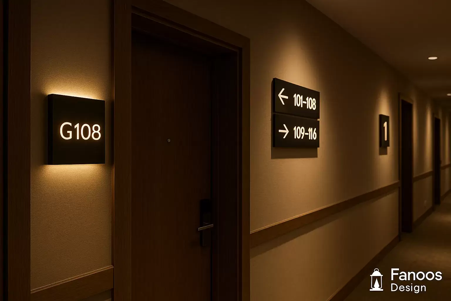 تابلوهای راهنما در راهرو هتل؛ استانداردها، انواع و بهترین روشهای طراحی Signage هتلی 1 تابلوهای راهنما در راهرو هتل؛ استانداردها، انواع و بهترین روشهای طراحی Signage هتلی