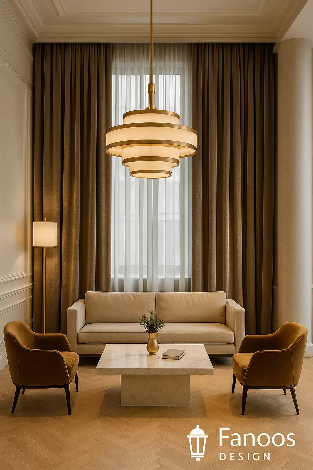 پرده هتلی مناسب لابی