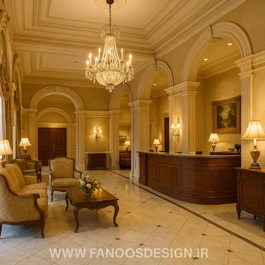 طراحی رستوران و کافی‌شاپ هتل کلاسیک
