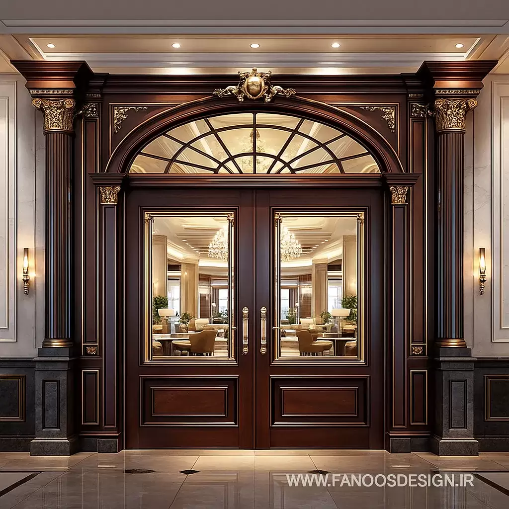 درب لابی هتل کلاسیک لاکچری 1 درب لابی هتل کلاسیک لاکچری
