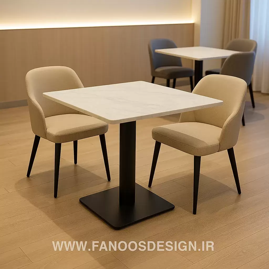 میز و صندلی غذاخوری مدرن هتلی 1 میز و صندلی غذاخوری مدرن هتلی