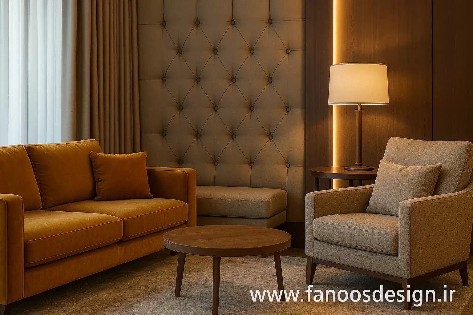 پارچه و متریال‌های نرم در طراحی داخلی هتل؛ کلید ایجاد آرامش، راحتی و هویت بصری فضا