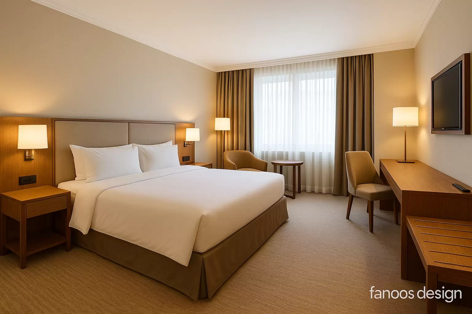 اکسسوری هتل؛ راهنمای کامل انتخاب، طراحی و چیدمان اکسسوریهای هتلی 18 چیدمان و دکوراسیون اتاق هتل؛ اصول حرفهای برای خلق فضایی استاندارد، لوکس و راحت