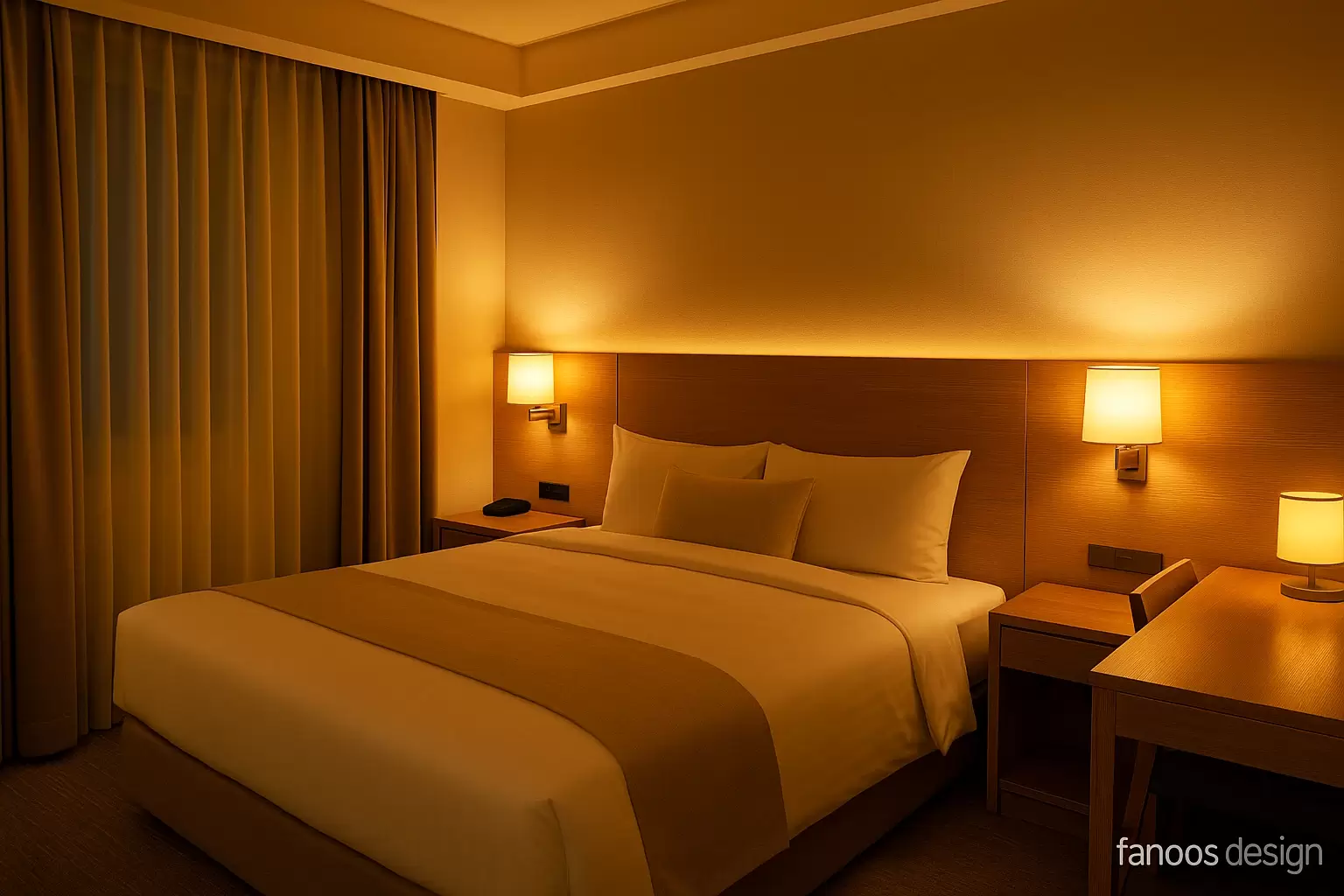 نورپردازی اتاق هتل؛ اصول حرفه‌ای برای ایجاد فضایی آرام، لوکس و استاندارد