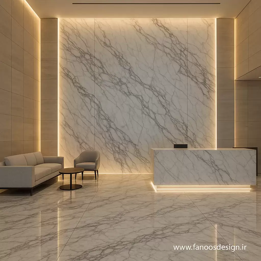 سنگ در طراحی داخلی هتل؛ لوکس‌ترین متریال برای لابی، راهرو و رستوران